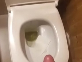 teen jerking on toilet